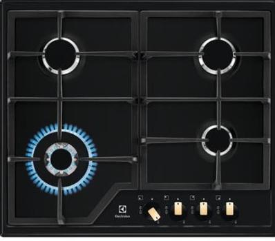 ELECTROLUX Gas cooktop EGS6436RK (4 fields  Black) (EGS6436RK)