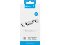 Sandberg kortleser USB-C, USB, MicroUSB Leser og skriver til SD-kort og Micro-SD-kort (136-28)
