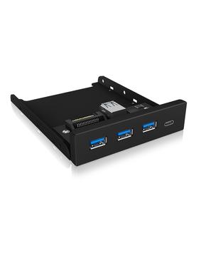 ICY BOX 4x Port USB 3.0 Hub (3x USB 3.0, 1x USB Type-C), frontpanel 3.5'' (IB-HUB1418-I3)