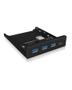 ICY BOX 4x Port USB 3.0 Hub (3x USB 3.0, 1x USB Type-C), frontpanel 3.5'' (IB-HUB1418-I3)