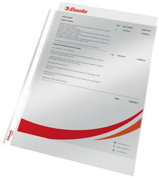 ESSELTE Pocket standard 55my A4 glassclear (10) (56061)