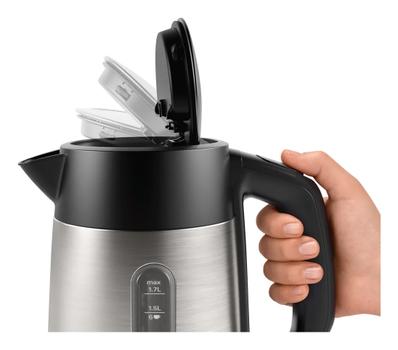 BOSCH TWK4P440 Wasserkocher,  DesignLine,  kabellos 1,7 l, 2.400 W, Edelstahl (TWK4P440)