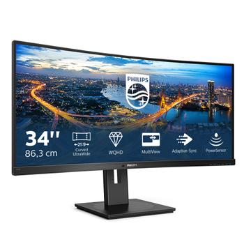 PHILIPS 345B1C/00 34inch 3440x1440 CURVED VA 5ms GtG HAS DP/HDMI USB HUB Speakers VESA PowerSensor LightSensor (345B1C/00)
