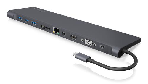 ICY BOX Docking Station, USB Type-C, HDMI, miniDP, VGA (IB-DK2102-C)