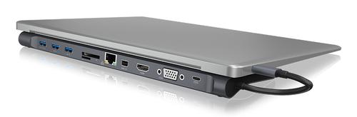 ICY BOX Docking Station, USB Type-C, HDMI, miniDP, VGA (IB-DK2102-C)