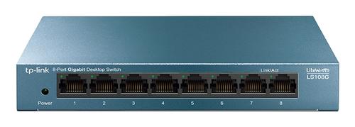 TP-LINK LiteWave 8-Port Metal Gigabit Desktop Switch (LS108G)