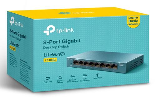 TP-LINK LiteWave 8-Port Metal Gigabit Desktop Switch (LS108G)
