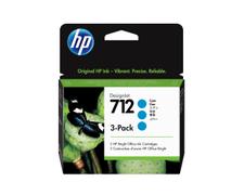 HP 712 3-Pack 29-ml Cyan DesignJet Ink Cartridge