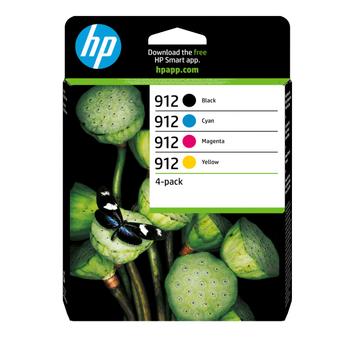 HP 912 - 4-pack - svart, gul, cyan, magenta - original - blekkpatron (6ZC74AE)