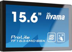 IIYAMA ProLite TF1634MC-B8X - LED monitor - 15.6" - open frame - touchscreen - 1920 x 1080 Full HD (1080p) @ 60 Hz - IPS - 450 cd/m² - 700:1 - 25 ms - HDMI, VGA, DisplayPort - black, matte