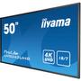 IIYAMA 50inch LCD UHD, SDM-L - 50inch 3840x2160,  4K UHD IPS panel (LH5042UHS-B3)