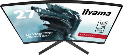 IIYAMA G-MASTER Red Eagle G2766HSU-B1 - LED monitor - curved - 27" - 1920 x 1080 Full HD (1080p) @ 165 Hz - VA - 250 cd/m² - 3000:1 - 1 ms - 2xHDMI, DisplayPort - speakers - matte black (G2766HSU-B1)