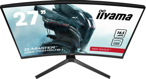 IIYAMA G-MASTER Red Eagle GB2766HSU-B1 - LED monitor - curved - 27" - 1920 x 1080 Full HD (1080p) @ 165 Hz - VA - 250 cd/m² - 3000:1 - 1 ms - 2xHDMI, DisplayPort - speakers - matte black (GB2766HSU-B1)