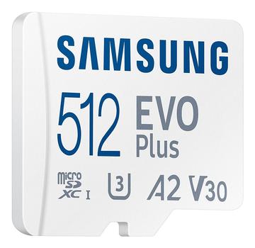 SAMSUNG EVO Plus 512GB V30 A1 UHSI Class 10 MicroSDXC Memory Card and Adapter (MB-MC512KA/EU)