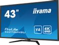 IIYAMA ProLite X4373UHSU-B1 - LED monitor - 43" (42.5" viewable) - 3840 x 2160 4K @ 60 Hz - VA - 400 cd/m² - 4000:1 - 3 ms - 2xHDMI, DisplayPort,  Mini DisplayPort - speakers - matte black (X4373UHSU-B1)
