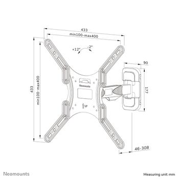 NEOMOUNTS WL40-540BL14,  Full Motion  (WL40-540BL14)