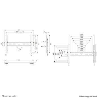 NEOMOUNTS WL35S-850BL16 tiltable wall (WL35S-850BL16)
