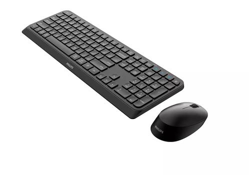 PHILIPS s 4000 series SPT6407B - Keyboard and mouse set - wireless - 2.4 GHz, Bluetooth 3.0, Bluetooth 5.0 - QWERTY (SPT6407B/00)