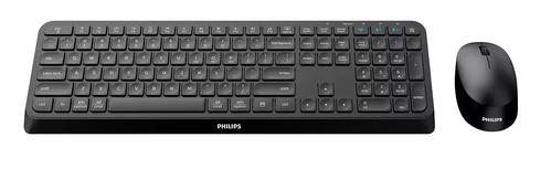PHILIPS s 4000 series SPT6407B - Keyboard and mouse set - wireless - 2.4 GHz, Bluetooth 3.0, Bluetooth 5.0 - QWERTY (SPT6407B/00)