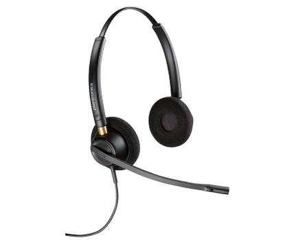 POLY EncorePro HW520D - EncorePro 500 series - headset - på örat - kabelansluten - Quick Disconnect - svart - Certifierad för Skype for Buisness (783P5AA)