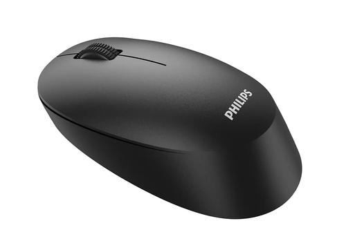 PHILIPS s SPK7307BL - 3000 Series - mouse - ergonomic - right and left-handed - optical - 3 buttons - wireless - 2.4 GHz - USB wireless receiver - black (SPK7307BL/00)