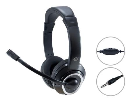 CONCEPTRONIC Headset Klinke Kabel, Mikro, Fernb. Stereo sw (POLONA02B)