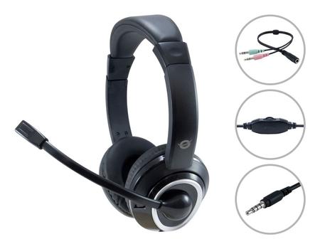 CONCEPTRONIC Headset Klinke Kabel, Mikro, Fernb. Stereo Y-K sw (POLONA02BA)