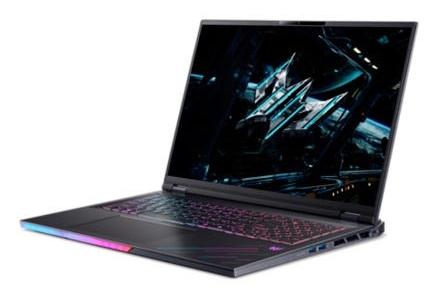 ACER Predator PH18-73 Intel Core Ultra 9 275HX Laptop 45,7 cm (18) WQXGA 64 GB DDR5-SDRAM 4 TB SSD NVIDIA GeForce RTX 5080 Wi-Fi 7 (802.11be) Windows 11 Pro Tysk Sort (NH.QVYEG.009)