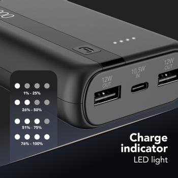 CELLULAR LINE Power Bank ESSENTIAL 10000 (PBENTRY10000K)