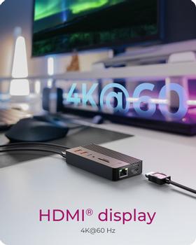 ICY BOX 10 i 1 DockingStation med spor for M.2 NVME SSD, USB-C, USB, HDMI (61185)