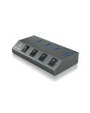 ICY BOX 1x USB 3.0 B, 4x USB 3.0 A (IB-HUB1405)