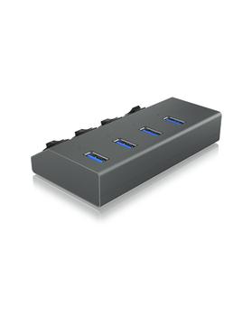 ICY BOX 1x USB 3.0 B, 4x USB 3.0 A (IB-HUB1405)