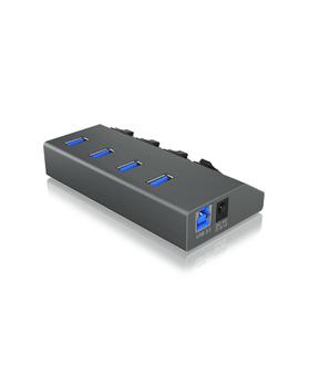 ICY BOX 1x USB 3.0 B, 4x USB 3.0 A (IB-HUB1405)