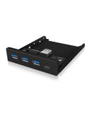 ICY BOX 4x Port USB 3.0 Hub (3x USB 3.0, 1x USB Type-C), frontpanel 3.5'' (IB-HUB1418-I3)