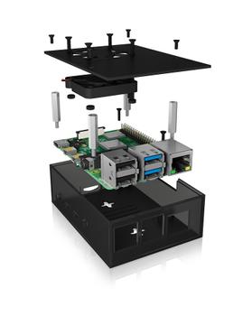 ICY BOX Case Anthracite,  Black (IB-RP108)