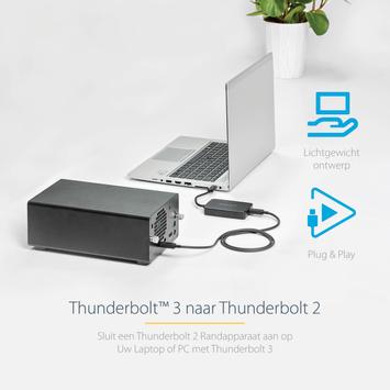 StarTech Thunderbolt 3 to Thunderbolt 2 Adapter - Backward Compatible - USB-C to Thunderbolt 2 Mini DisplayPort (TBT3TBTADAP) - Thunderbolt-adapter - Mini DisplayPort (hunn) til USB-C (hann) - svart (TBT3TBTADAP)