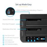StarTech Standalone Hard Drive Duplicator,  Dual Bay HDDSSD ClonerCopier,  USB 3.1 (10 Gbps) to SATA III (6Gbps) HDDSSD Docking Station, Hard Disk Duplicator Dock - Hard Drive Cloner - harddisk-duplekser (SDOCK2U313R)
