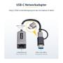 STARTECH USB 3.0 TYPE-C TO 2.5 GIGABIT ETHERNET ADAPTER W/USB-A CONVERT CABL (U2GA-USB-C-ETHERNET)