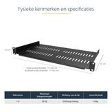 StarTech 1U Vented Server Rack Cabinet Shelf, 10in Deep Fixed Cantilever Tray, Rackmount Shelf for 19" AV/ Data/ Network Equipment Enclosure with Cage Nuts & Screws, 44lbs Weight Cap. - 1U Network Rack Shelf (CA (CABSHELFV1U)