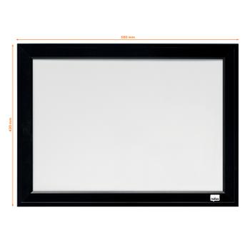 NOBO lille magnetisk whiteboard med sort ramme 58,5x43 cm, sort (1903785)