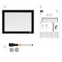 NOBO lille magnetisk whiteboard med sort ramme 58,5x43 cm, sort (1903785)