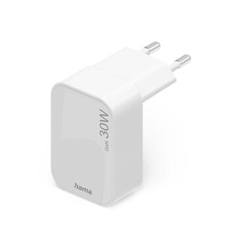 HAMA Fast Folding Mini Charger 1xUSB-C GaN PD 30W White (00201954)