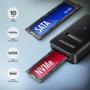 AXAGON ADM2-AM USB-A 10Gbps - M.2 NVMe & SATA SSD adaptér, kabelis USB-A 10cm SSD kabinet Sort (ADM2-AM)