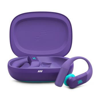 JBL Endurance PEAK 4 True Wireless Ørepropper,  in-ear (lilla) Powerhool,  IP68, Smart Ambient, 48t spilletid,  adaptiv støyreduksjon (JBLENDUPEAK4PUR)