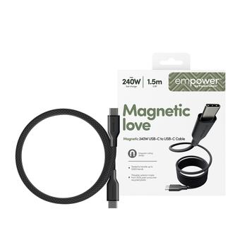 PanzerGlass EMPOWER MAGNETIC CA 240W USB-C-USB-C 1.5M BLACK CABL (EM68208)