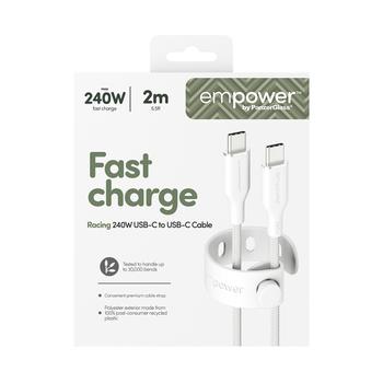 PanzerGlass EMPOWER RACING 240W USB-C-USB-C 1.2M WHITE CABL (EM86681)