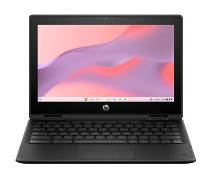 HP P Fortis Flip G1m Chromebook - Flip design - Kompanio 520 - Chrome OS - Mali-G52 MP2 - 4 GB RAM - 32 GB SSD eMMC - 11.6" touchscreen 1366 x 768 (HD) - Wi-Fi 6, Bluetooth - jet black - kbd: UK (5P9R8EA#ABU)