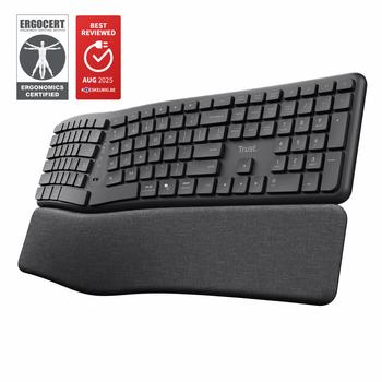 TRUST KEYRA ERGO MULTI WRLS KEYBOARD US (25459)