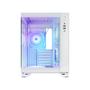 CHIEFTEC ATX Dual-Chamber Cube, T Glass, 6x ARGB fans, White (GM-30W-TG-OP)