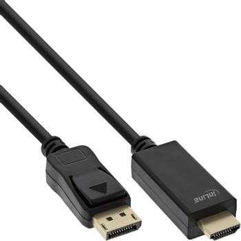 INLINE DisplayPort to HDMI converter cable, 4K/60Hz, black, 5m (17185I)